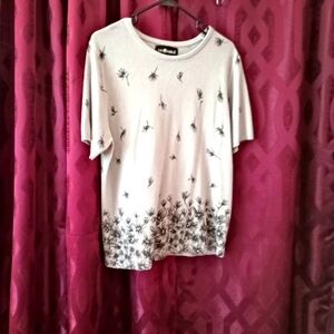 Gray Floral Design Sweater Sag Harbor